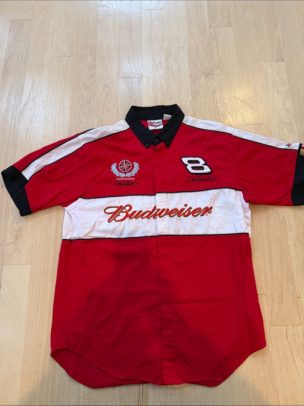 Budweiser Dale Earnhardt Jr. Shirt with Number 8 Patch